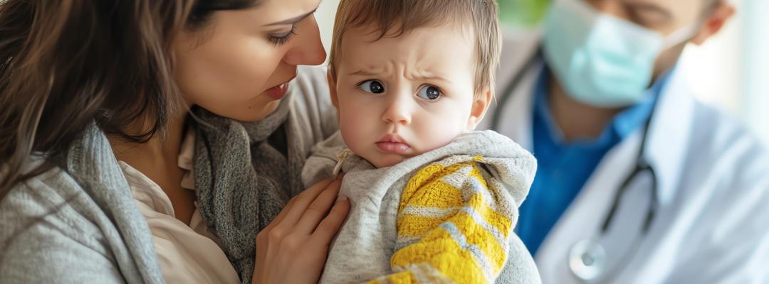 An RSV erkranktes Kleinkind