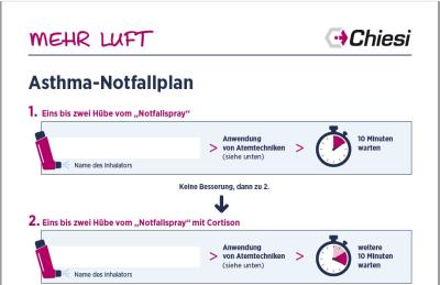 Notfallplan für Asthmapatienten